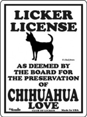 LICKER LICENSE�� CHIHUAHUA����PMP00042��