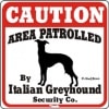CAUTION��Italian Greyhound����PMP000037��
