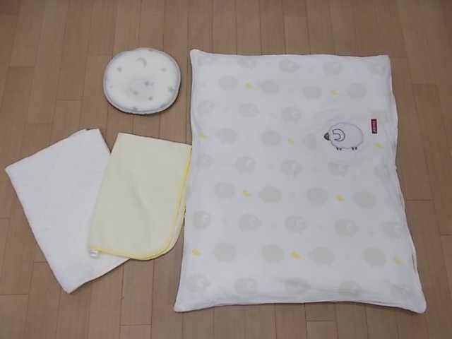 ベビーベッド(ZW037、ZW070)用 掛布団 掛布団カバー キルティングパッド 防水シーツ 枕