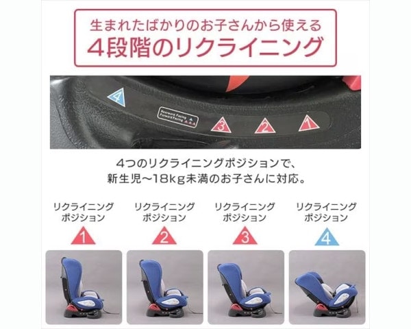 アイリスプラザ チャイルドシート 新生児～4才頃 シートベルト取付