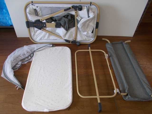 折りたたみ ベビーベッド HZDMJ コンパクト 添い寝 ゆりかご 高さ調節可