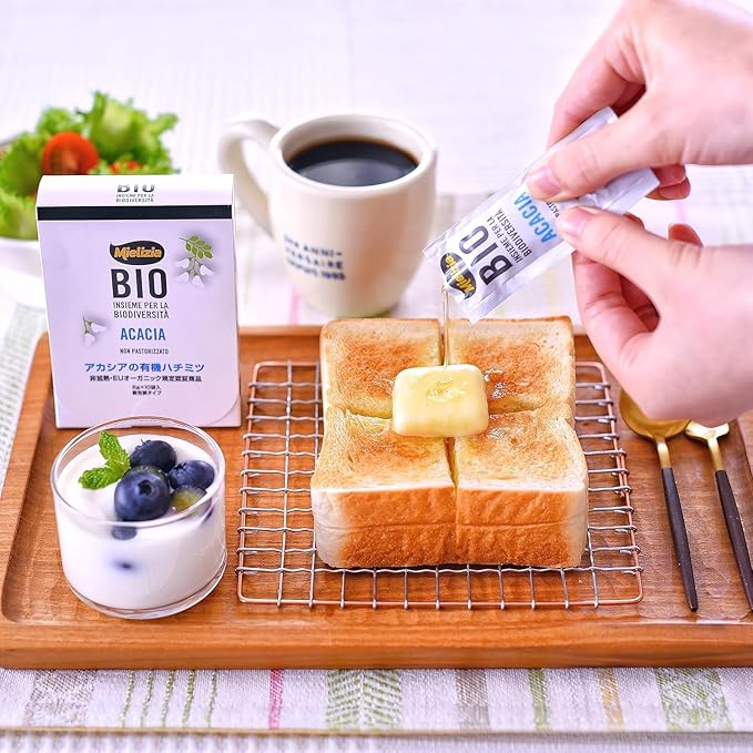 Mielizia　アカシアの有機ハチミツ　 6g×10P×1箱 ハチミツ (100% オーガニック 非加熱 個包装 bio)