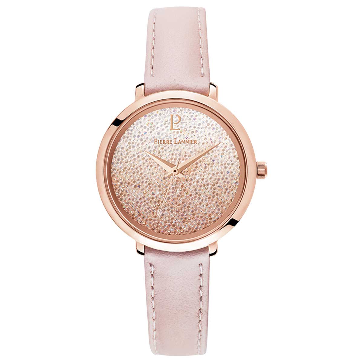 cristal プティ クリスタル レディース 腕時計 クオーツ 革ベルト