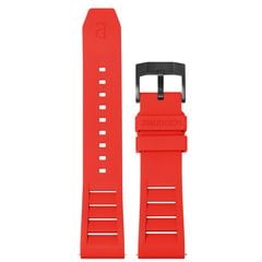 22mm 腕時計ベルト FKMラバーベルト PADDOCK レッド ブラックバックル
