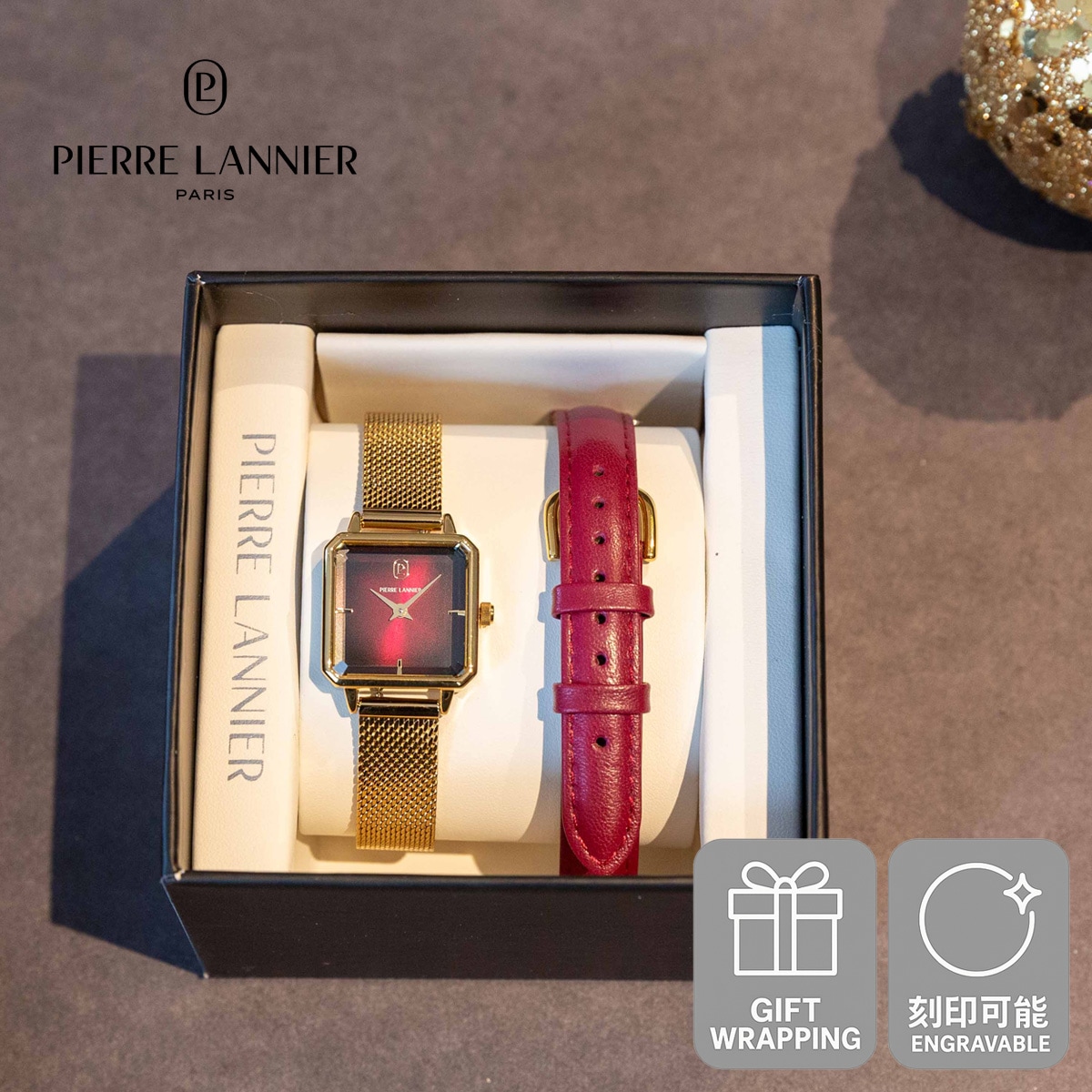 LEONOR レオノール ベルトセット レディース 腕時計 クオーツ 金属