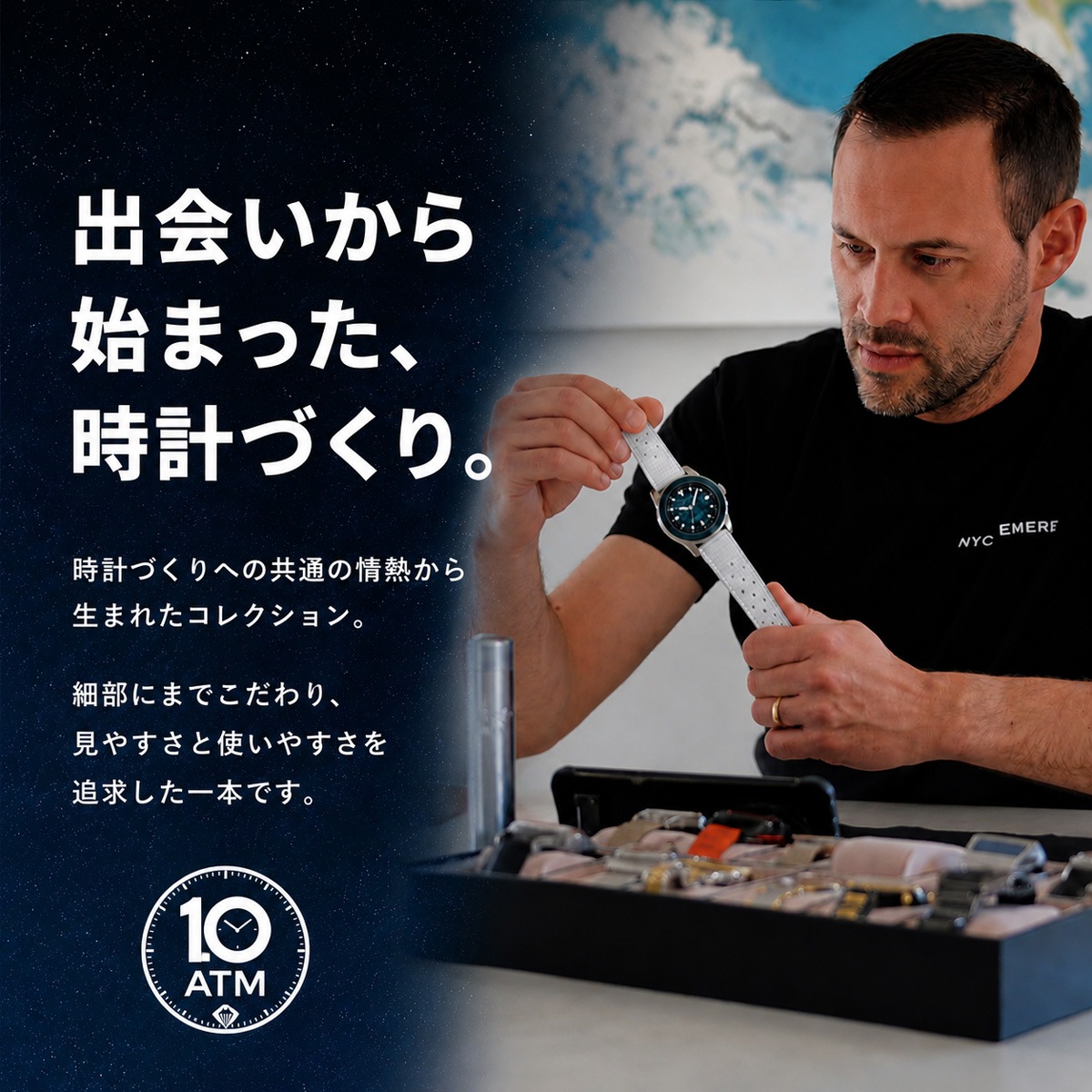 �ڥե�󥹼��󤻡ü�������ͽ�ꡧ11���Bora �ܥ� 10ATM����� 39mm ��� �ӻ��� �������� FKM�٥�� 10�����ɿ�