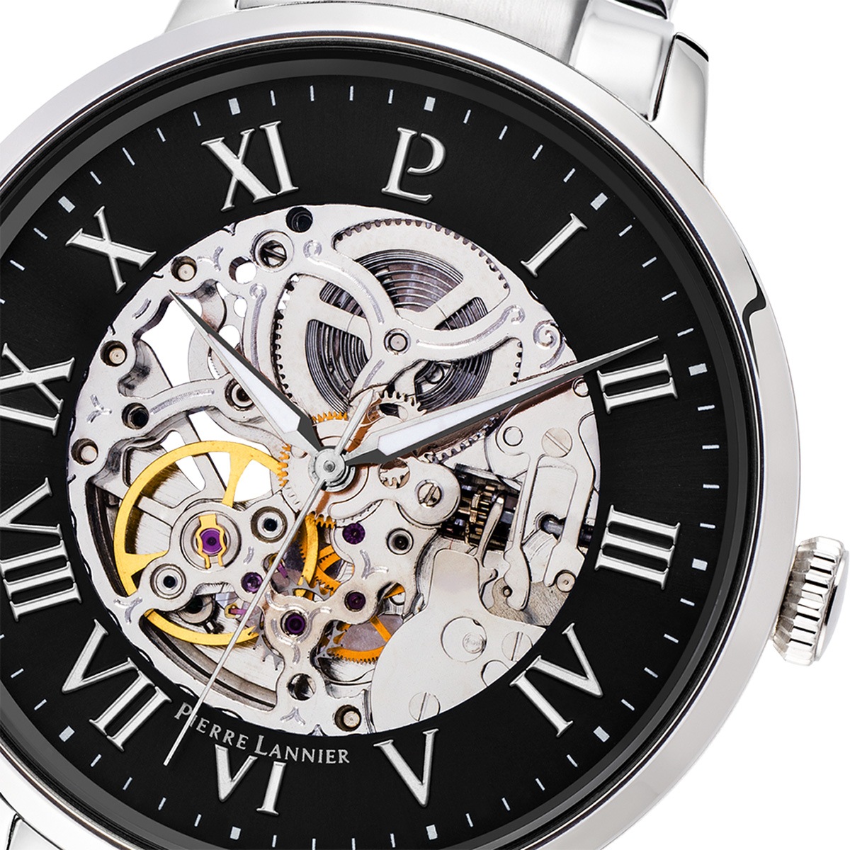 Automatic ��ư���� 42mm ��� �ӻ��� ������ȥ� ��°�٥�� �᥿�� ����С� �֥�å� ʸ���� 