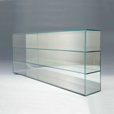 ディスプレイケース　ガラスエッジ　背ミラー　幅87.8㎝