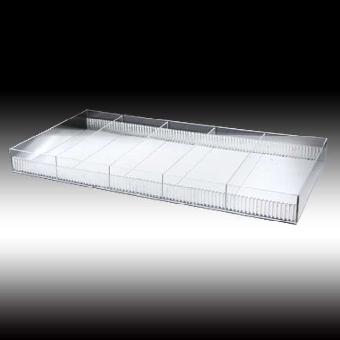 アクリルスリット陳列ケース　小　仕切板7枚付