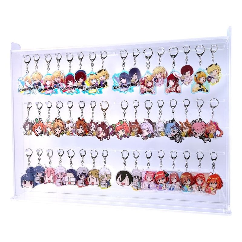 幅60cm 全面クリア アクリルキーホルダーケース/アクキーケース/コレクションケース 収納