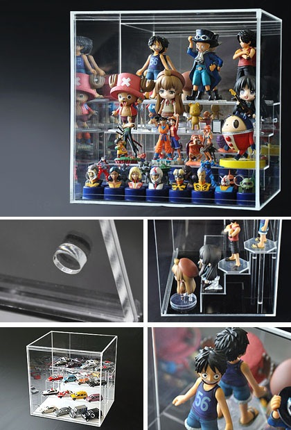 ひな壇3段付 クリア 幅30cm 】♪開閉に場所を取らず重ねられる