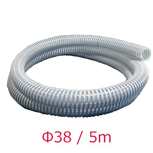 樹脂材料輸送用 PVCホース Φ38 (5m巻)