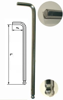 アサヒ AQロングボールポイント六角レンチ (8mm)