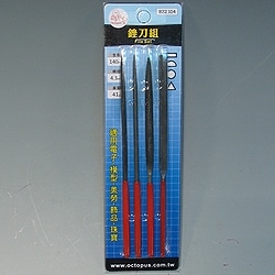 日本製ヤスリ400mm平、350mm 平・丸・三角 計4本