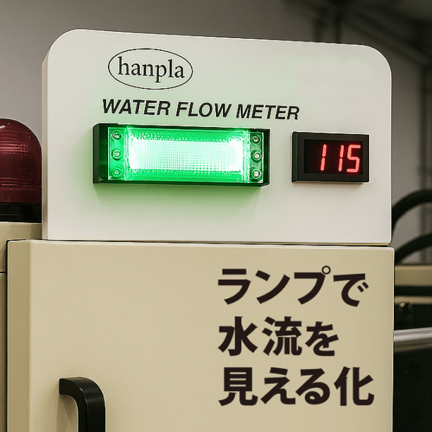 金型冷却水 水流監視装置 (水流発電式) ｜hanpla