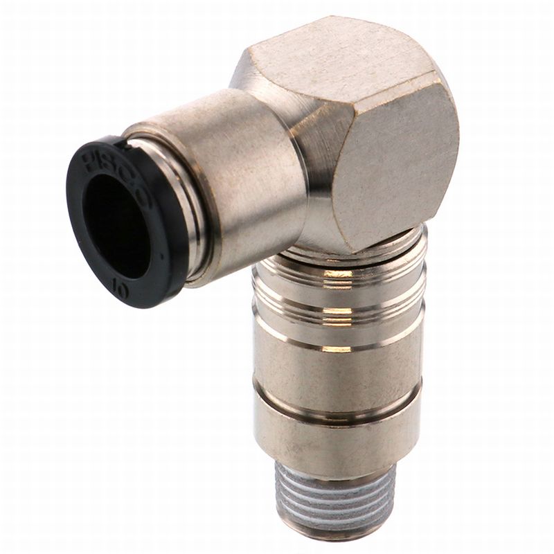 【PISCO】 AKL10-1002　金型温調継手 分離型 エルボ(ストップ弁無し) φ10ｘR1/4