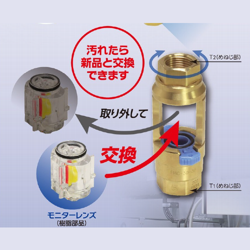 日東工器【カプラ用アクセサリ】フローモニター