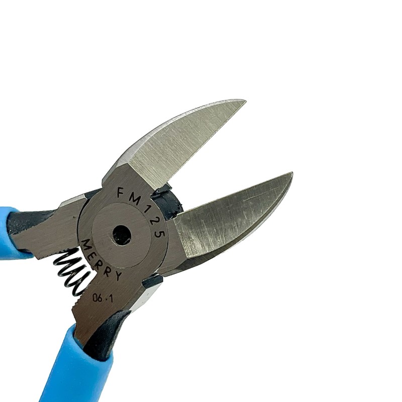 メリー【アウトレット】プラスチックニッパー 125mm FM125 (平刃/バネ付)