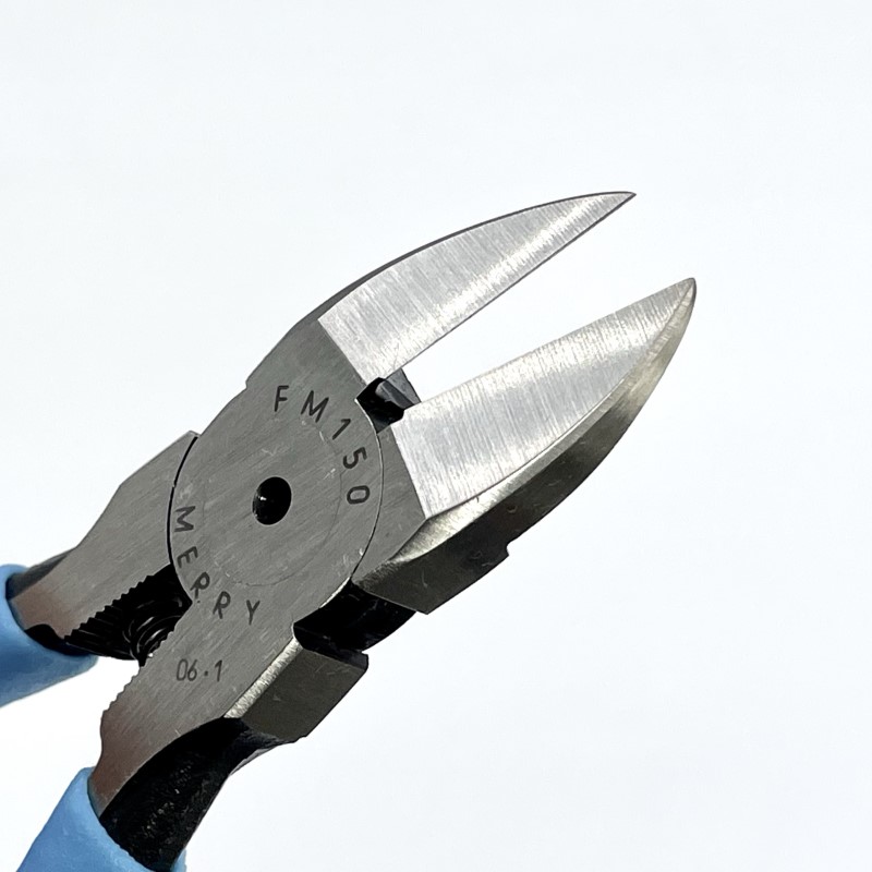 メリー【アウトレット】プラスチックニッパー 150mm FM150 (平刃/バネ付)