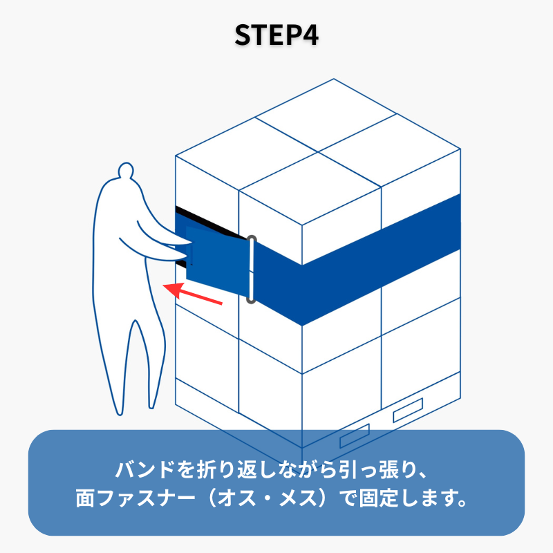 パレット荷崩れ防止用｜エコバンド｜繰り返し利用可能