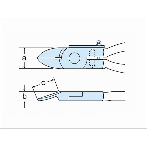 メリー フラットニッパ 130mm 140S-130 (平刃/フラット切断)