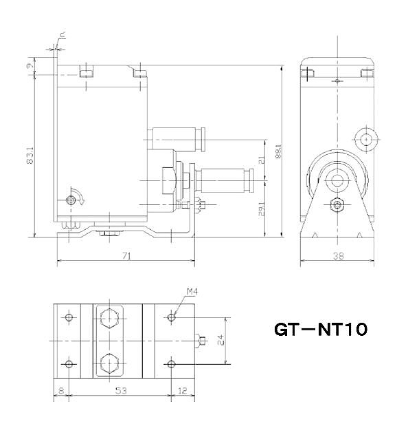 【ベッセル】スライドエアーニッパー縦型　（GT-NT10-6／GT-NT10R-6）