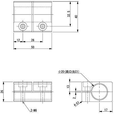 【アインツ】 131490 ストレートコネクター・φ２０　　　　　