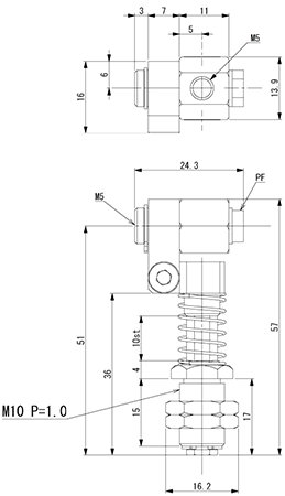 【アインツ】 210991 吸着金具・回止式・角度調整　　　　　　