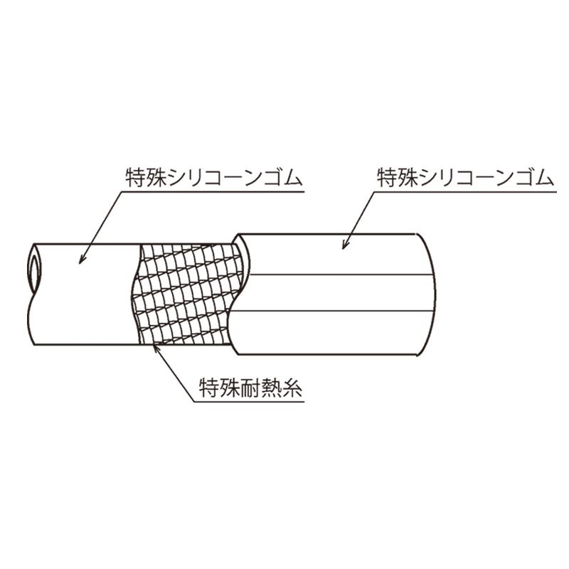 TOYOX 【熱水120℃】トヨシリコーン スチームホース φ9(1ｍ単位切売り)