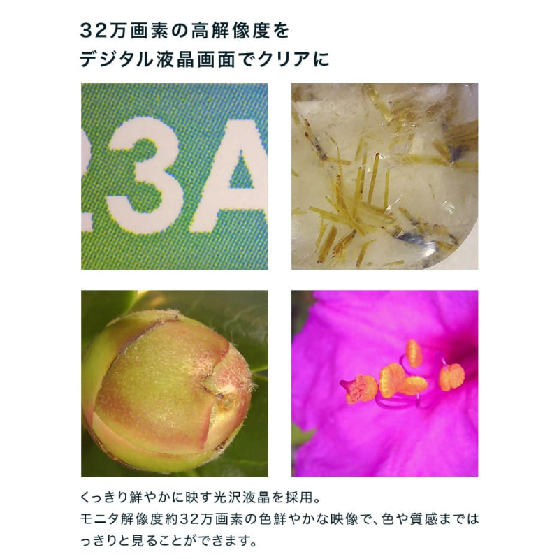 スリーアール｜携帯式デジタル顕微鏡 ミクル｜大画面＆サイズ計測可能