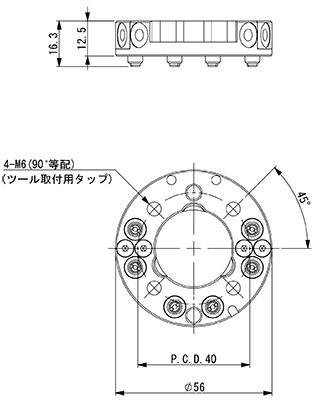 【アインツ】 140263 多関節用ツールチェンジャー・ツール側　