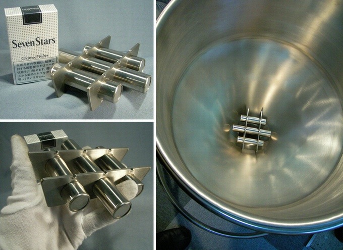 金属異物除去器 マグネットセパレーター丸形1段｜ホッパー用