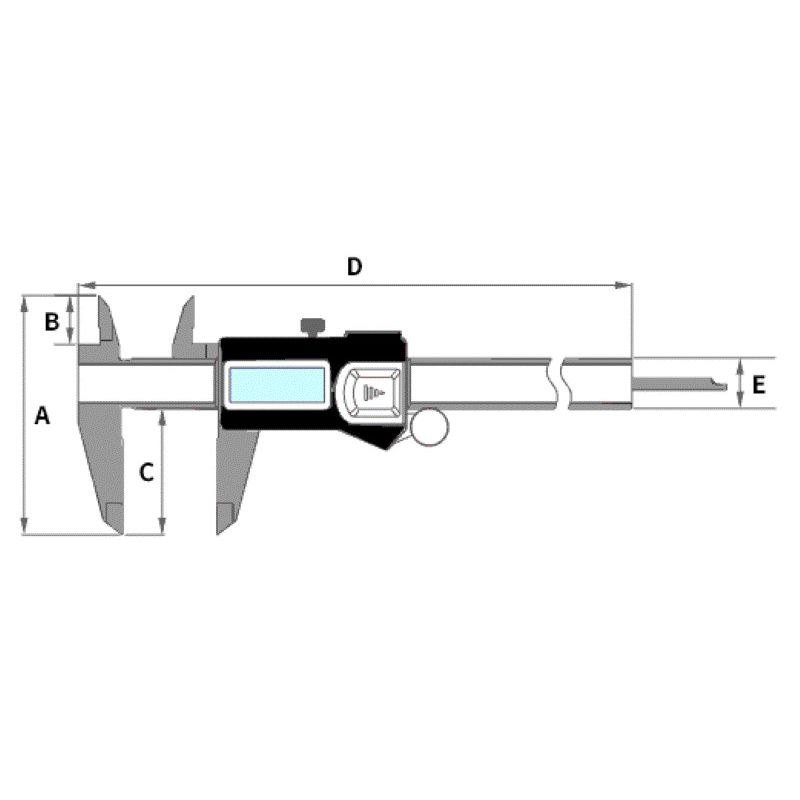 A&D 【軽量】 ファイバー入りプラスチック製デジタルノギス 150mm AD-5765A-150