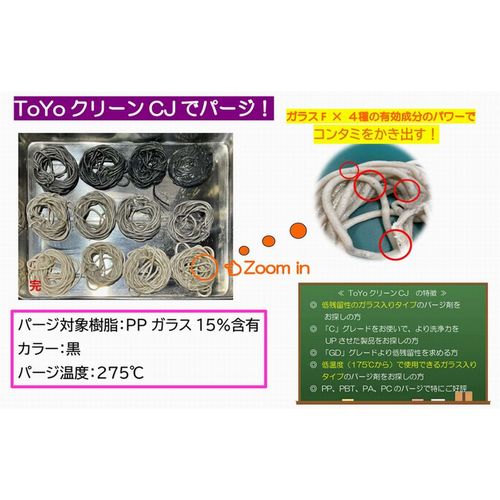 パージ剤 TOYOクリーンCJ（175～310℃）｜汎用・低残留・高洗浄力