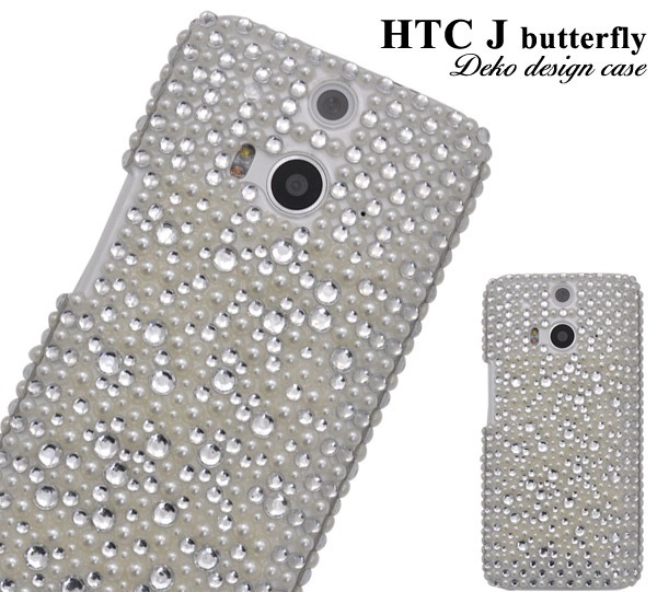 メール便送料無料<br>HTC J butterfly HTL23用キラキラデコケース
