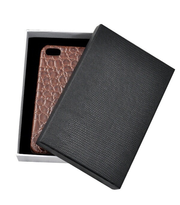 スマートフォンケース レザー柄ギフトボックス バックカバー専用タイプ