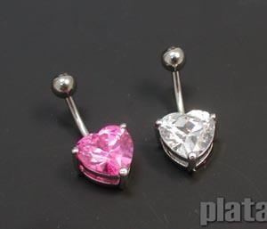 10mmハート 一粒ボディピアス