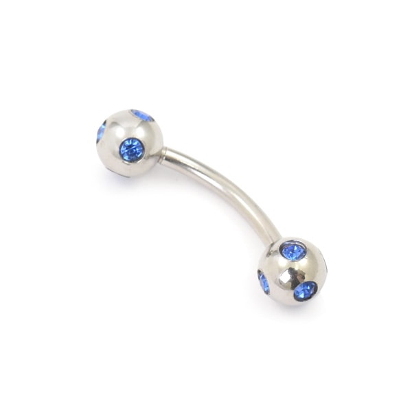 ジルコニア付き バナナバーベル ボディピアス 16G