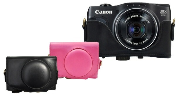 送料無料<br>Canon PowerShotSX700 HS用カメラケース&ネックストラップ