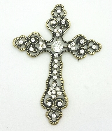 デコレーションパーツ 十字架 ゴールド