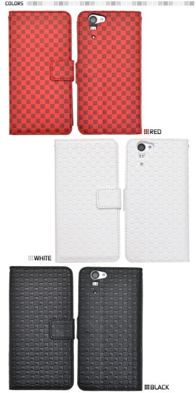 メール便送料無料<br>AQUOS PHONE ZETA SH-01F用市松模様デザインスタンドケースポーチ