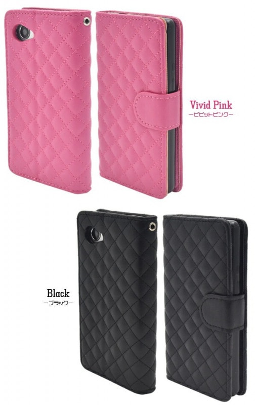 メール便送料無料<br>AQUOS Compact SH-02H/AQUOS SERIE mini SHV33 AQUOS Xx2 mini 503SH/Disney Mobile on docomo DM-01H/AQUOS mini SH-M03用キルティングレザーケースポーチ