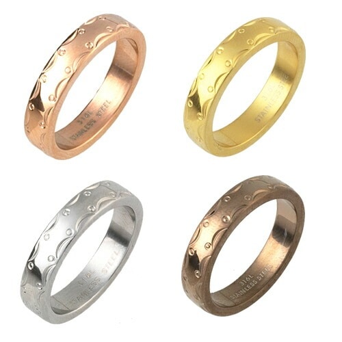 メール便送料無料<br>アラベスクリング ステンレス