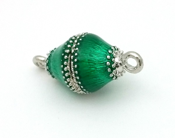 マグネット式ネックレスクラスプ（七宝風ペイント ）/シルバー