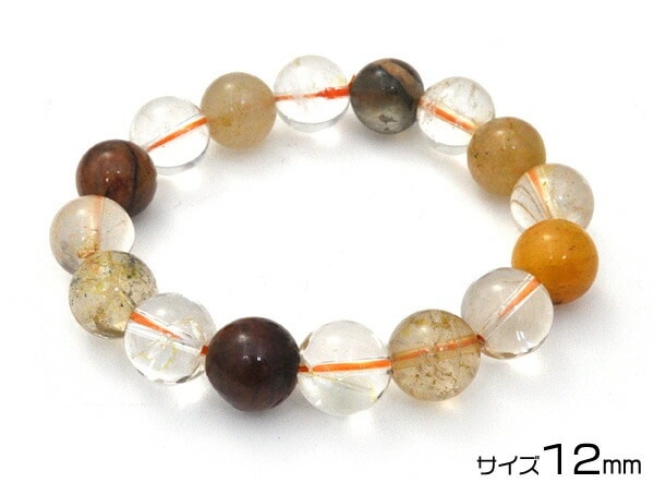メール便送料無料<br>ミックスルチルクォーツブレスレット