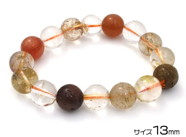 メール便送料無料<br>ミックスルチルクォーツブレスレット