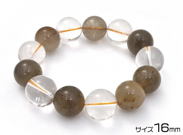 メール便送料無料<br>ミックスルチルクォーツブレスレット