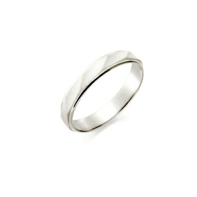 送料無料・無料刻印<br>パイロットリング斜めカットタイプ-プラチナ900のマリッジリング