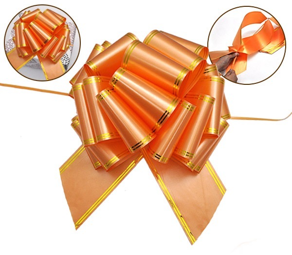 メール便送料無料<br>在庫処分ラッピング用 ライン入りワンタッチリボン 大サイズ