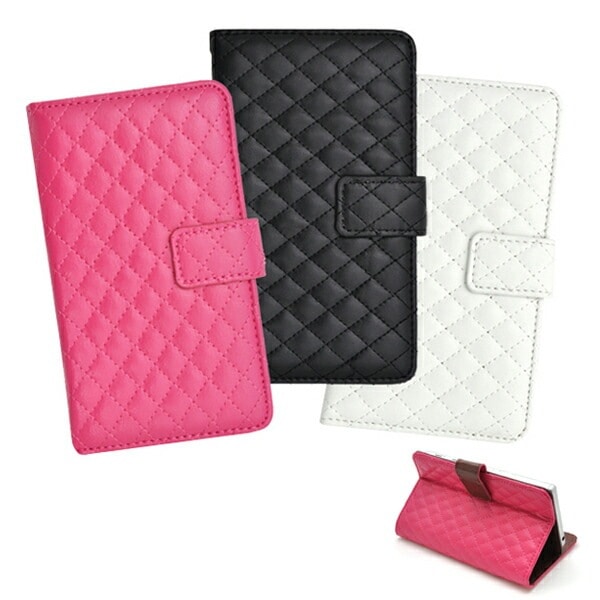 メール便送料無料<br>AQUOS Compact SH-02H/AQUOS SERIE mini SHV33 AQUOS Xx2 mini 503SH/Disney Mobile on docomo DM-01H/AQUOS mini SH-M03用スライド式キルティングレザーケースポーチ